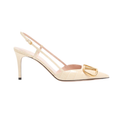 Valentino Garavani Vlogo Crocodile Effect Slingback Pumps