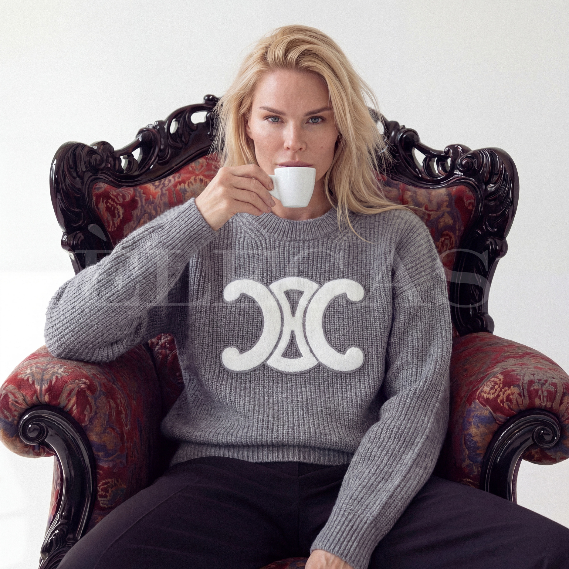 Celine Triomphe Logo Knit Sweater