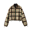 Miu Miu Checked Teddy Jacket with Zipper