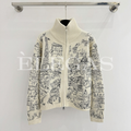 Dior Printed Zip Knit Sweater
