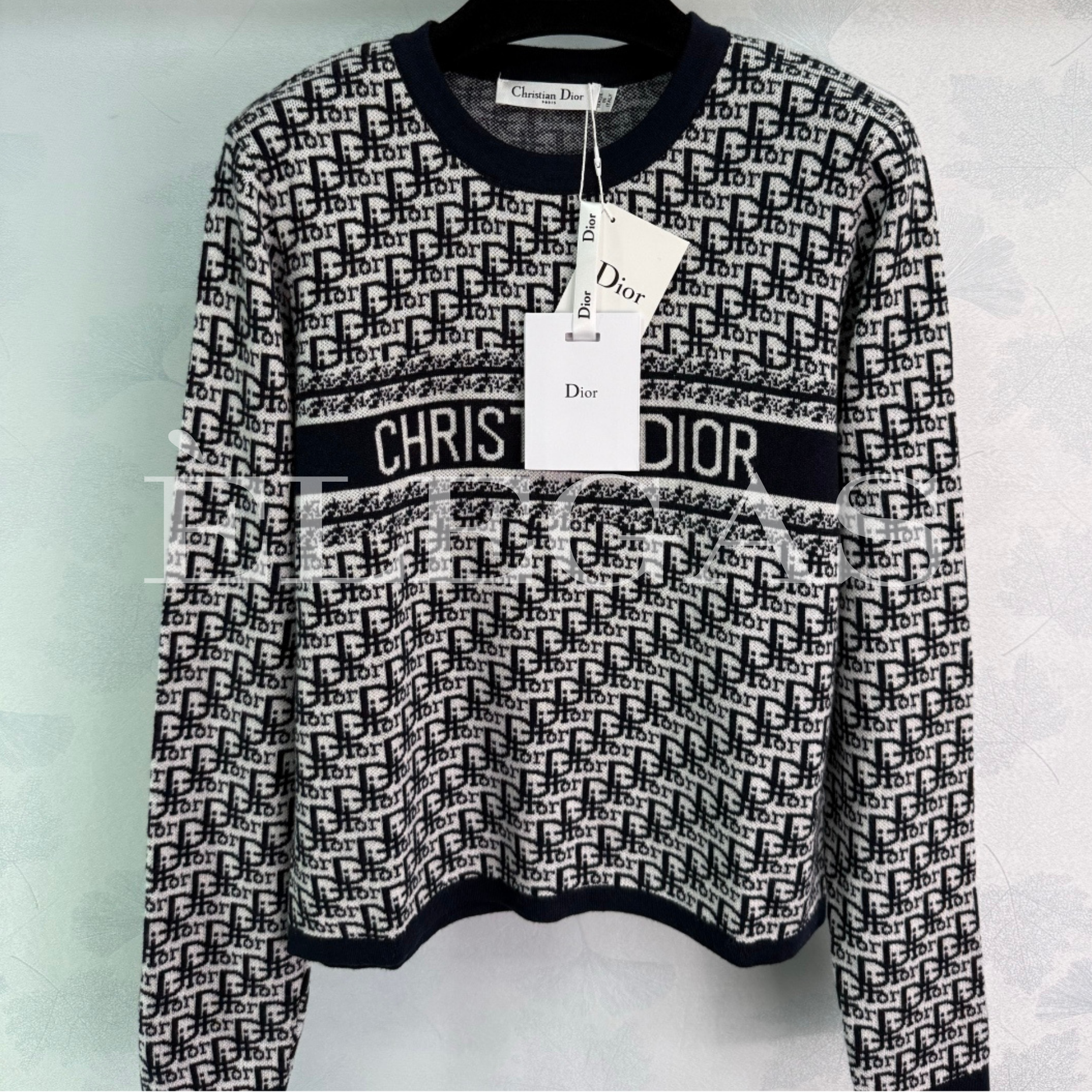 Christian Dior Oblique Logo Knit Sweater