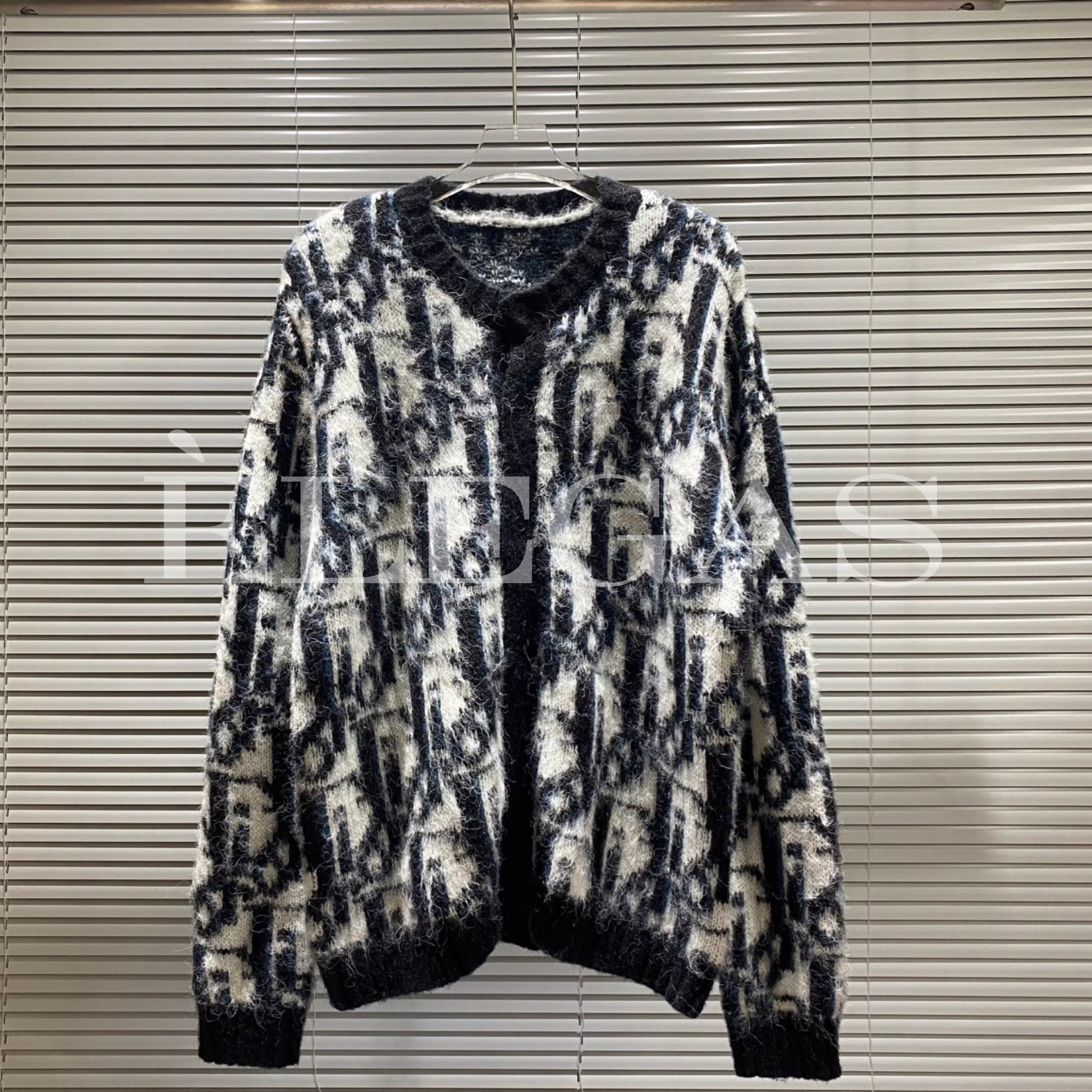 Christian Dior Oblique Pattern Knit Cardigan