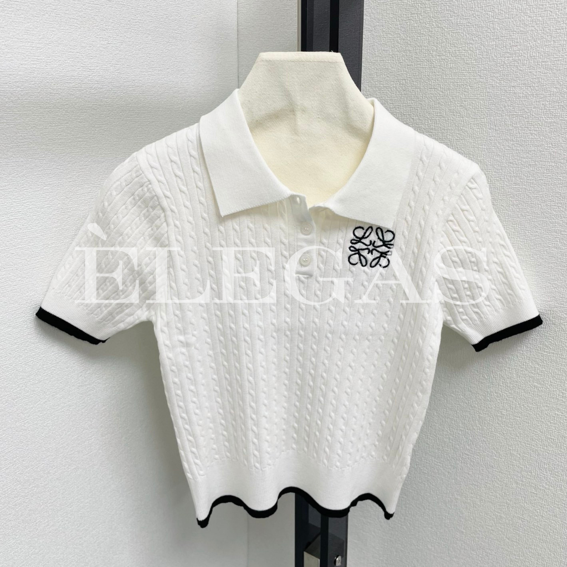 Loewe Anagram Knit Polo Top