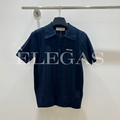 Miu Miu Logo Knit Polo Top