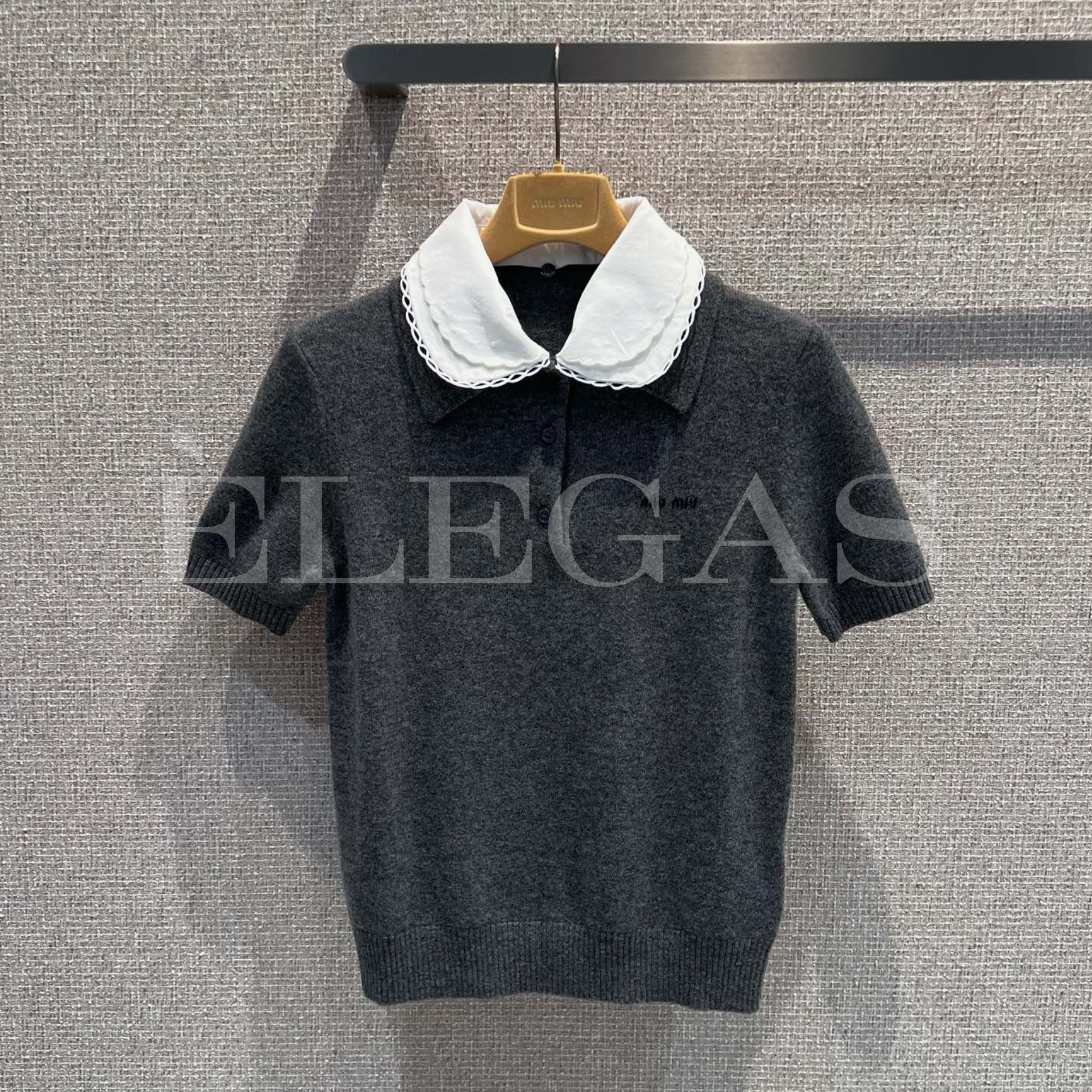 Miu Miu Contrast Collar Knit Polo