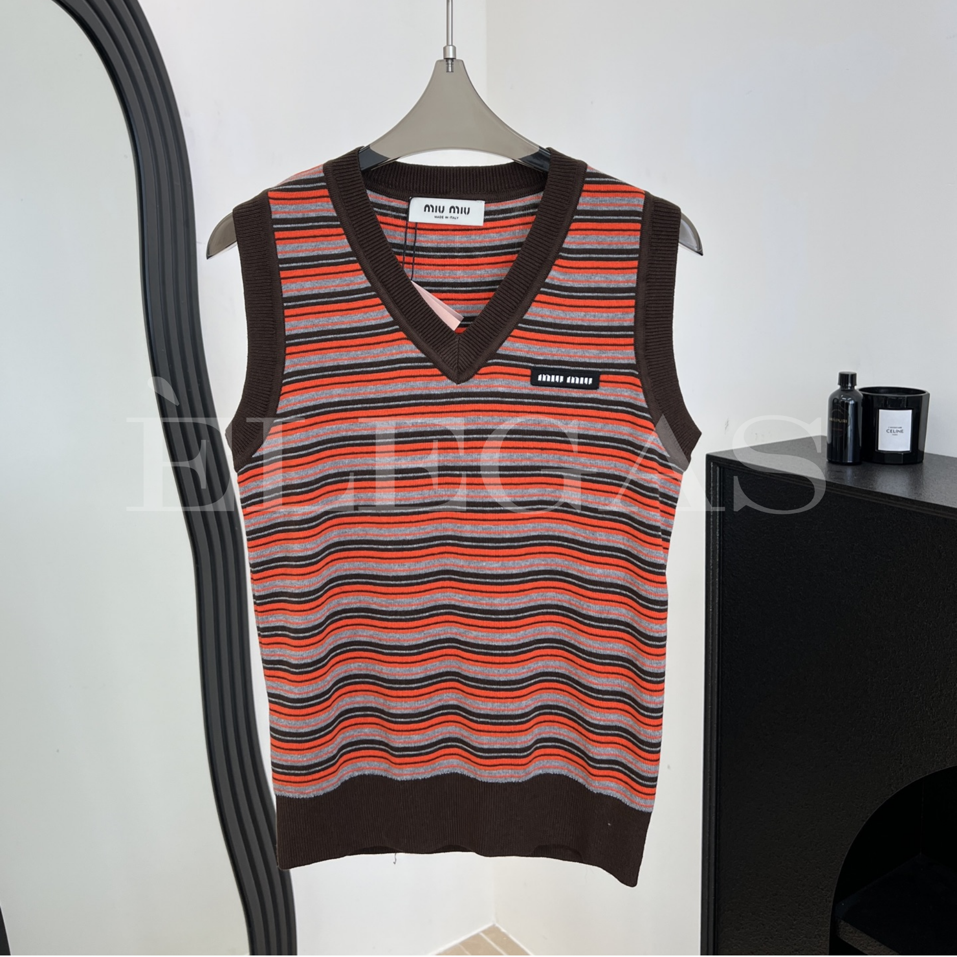 Miu Miu Striped Knit Vest