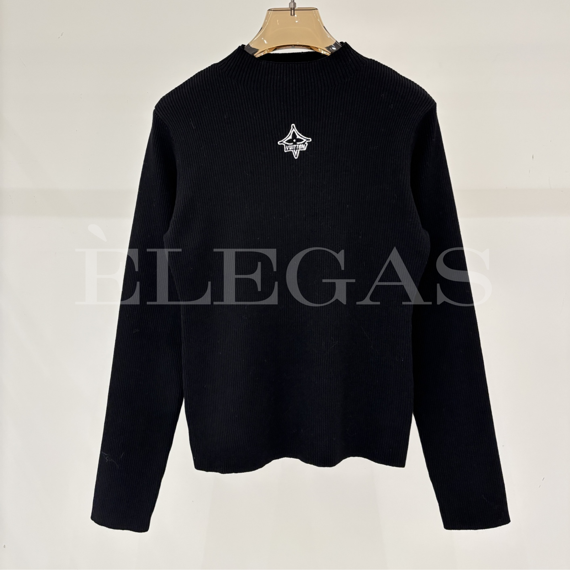 Louis Vuitton Logo Ribbed Knit Sweater