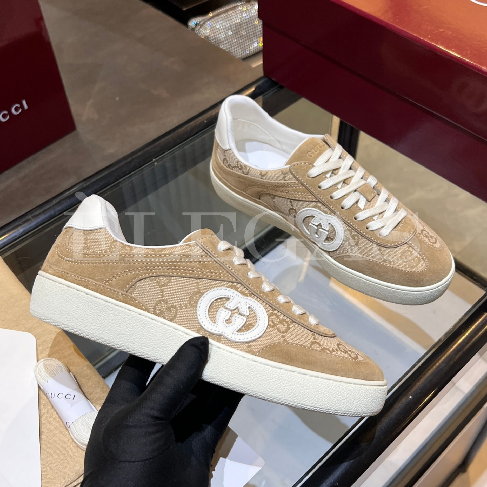 Gucci Interlocking G Canvas Sneakers