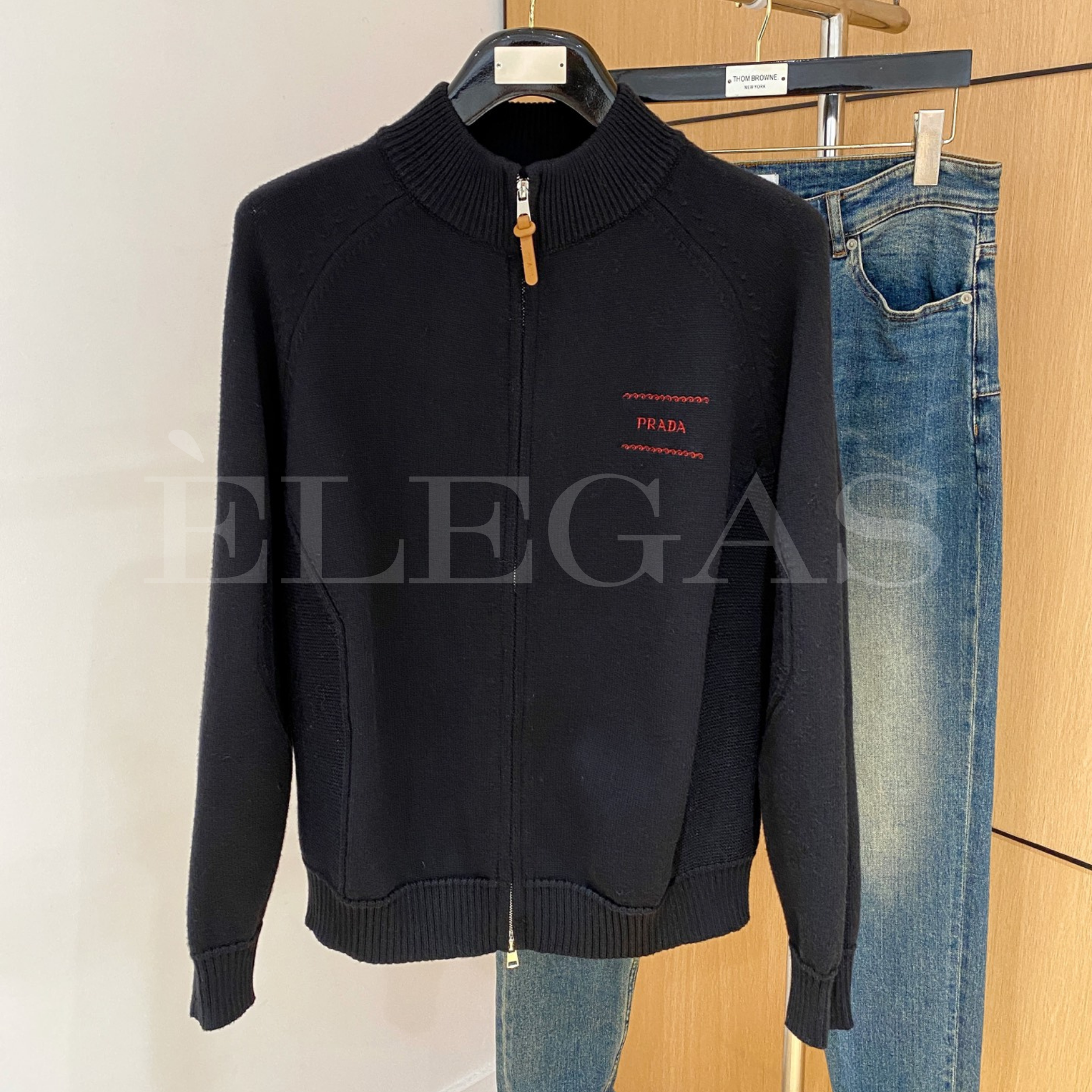 Prada Zip-Up Knit Jacket