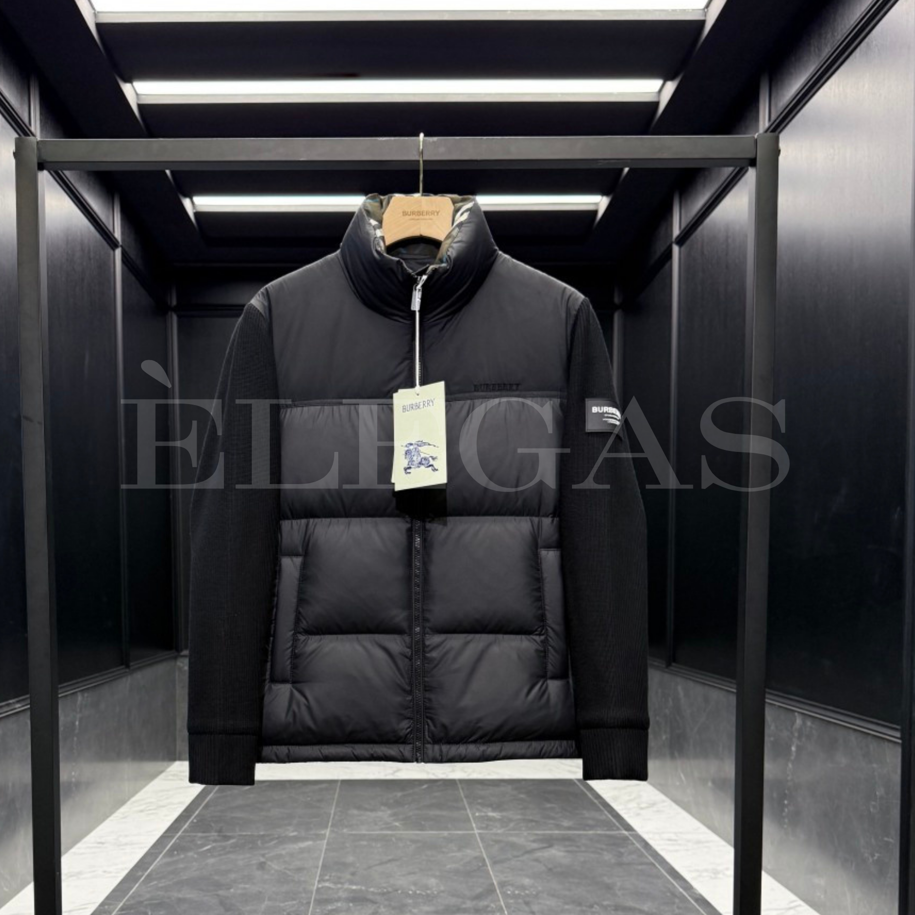 Burberry Puffer Knit Sleeve Jacket